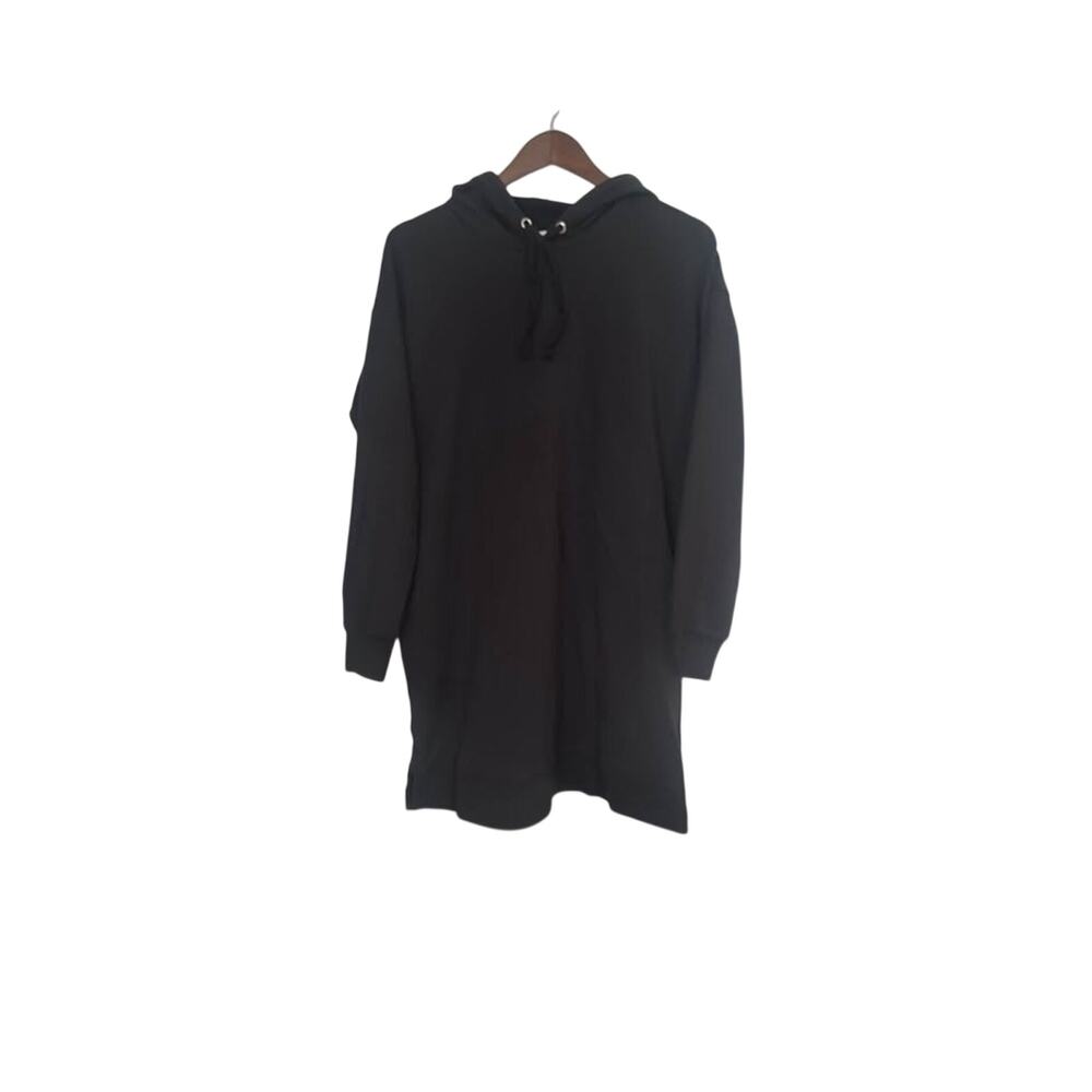 Women’s Black Hooded Sweatshirt Dress Size L